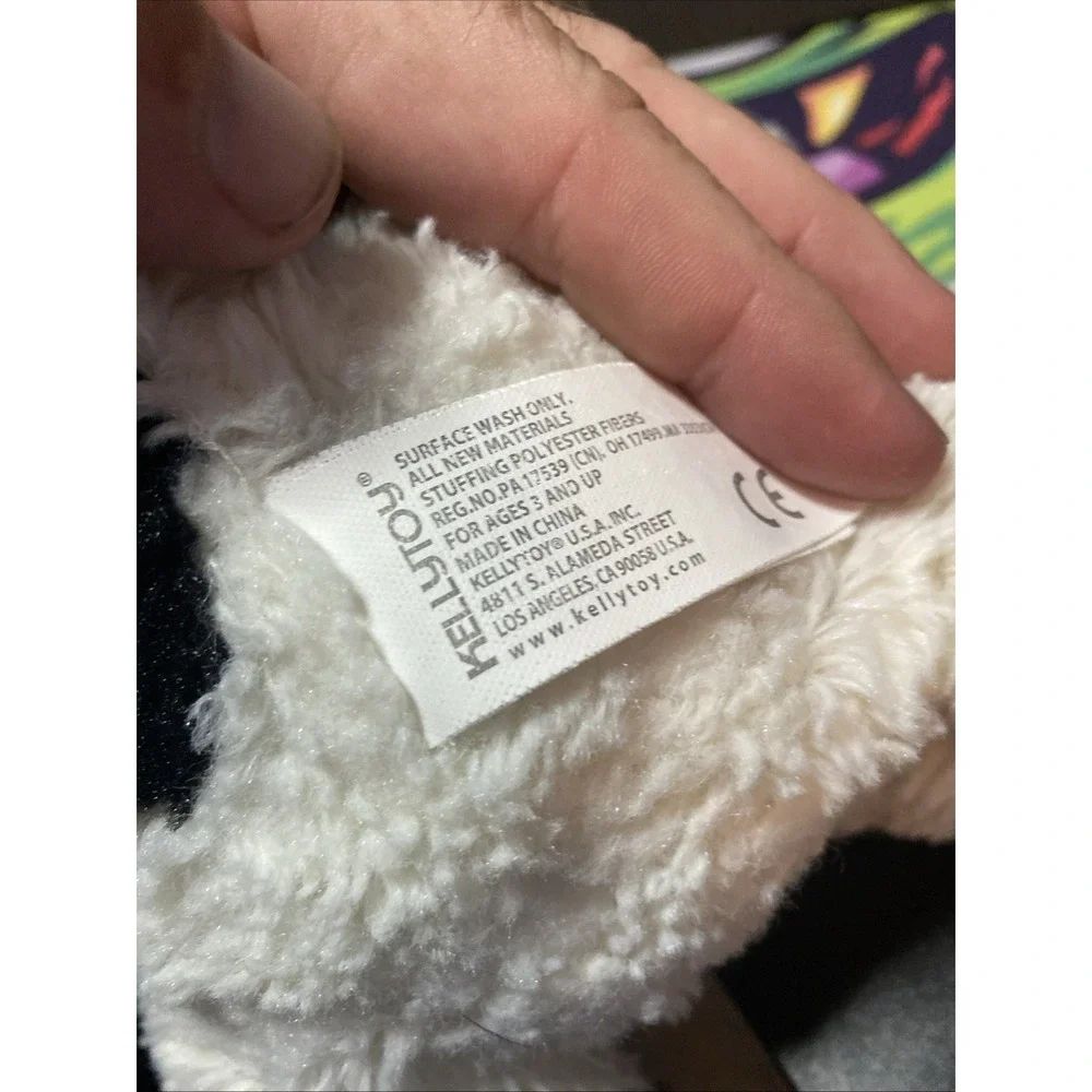 Kellytoy Huggapals Cat Plush Toy Medium White Black Brown Soft Stuffed Animal